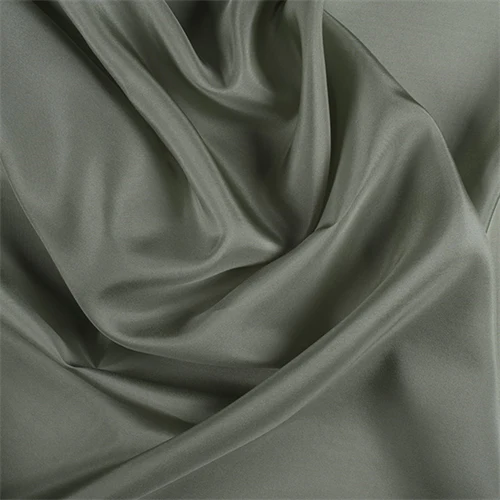 Runway Silks Dark Sage Silk Habotai Fabric - Reorderable
