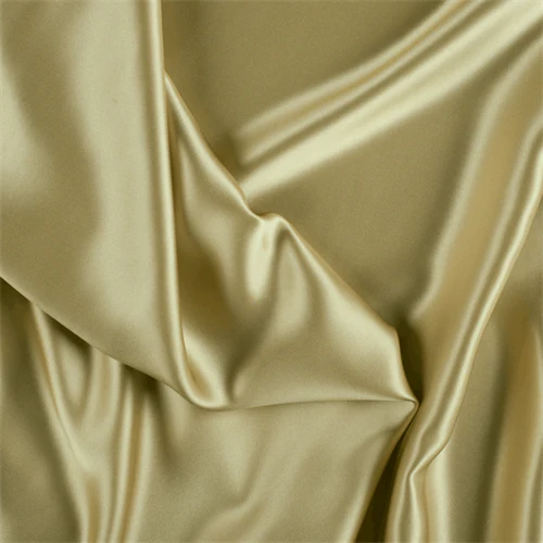 Runway Silks Gold Stretch Silk Charmeuse Fabric - Reorderable