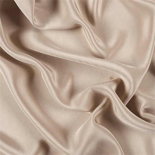 Runway Silks Golden Tan 4 Ply Silk Crepe Fabric - Reorderable