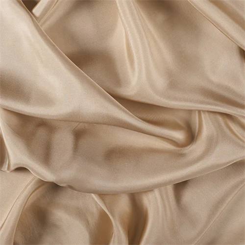Runway Silks Golden Tan Silk Habotai Fabric - Reorderable