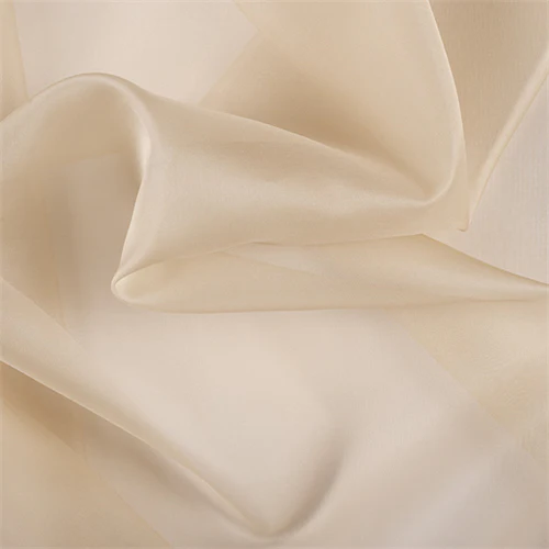 Runway Silks Golden Tan Silk Organza Fabric - Reorderable