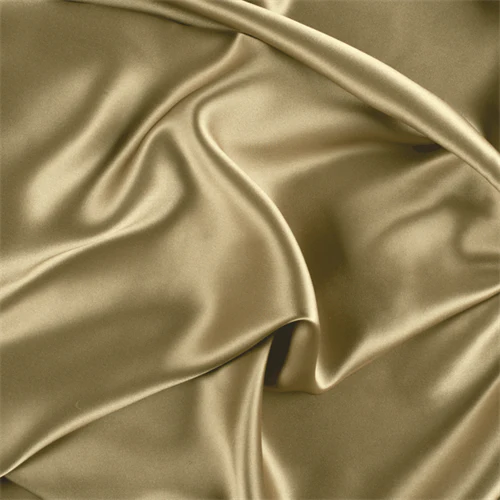 Runway Silks Golden Tan Stretch Silk Charmeuse Fabric - Reorderable