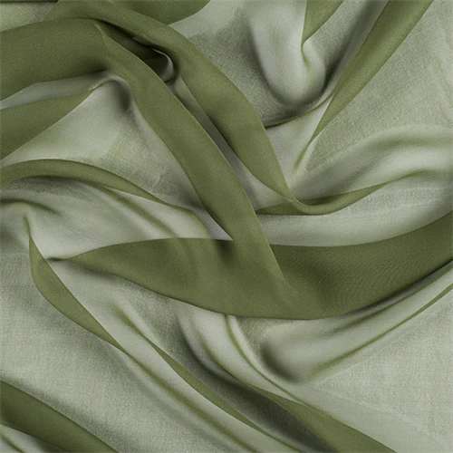 Runway Silks Grass Green Silk Chiffon Fabric - Reorderable