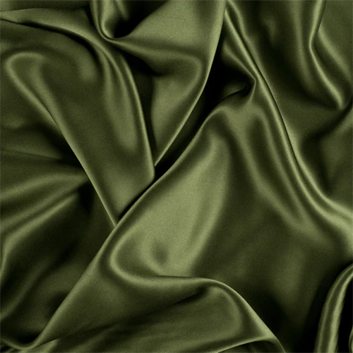 Runway Silks Grass Green Stretch Silk Charmeuse Fabric - Reorderable