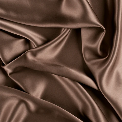 Runway Silks Latte Silk Charmeuse Fabric - Reorderable