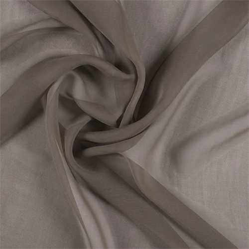 Runway Silks Latte Wide Silk Chiffon Fabric - Reorderable