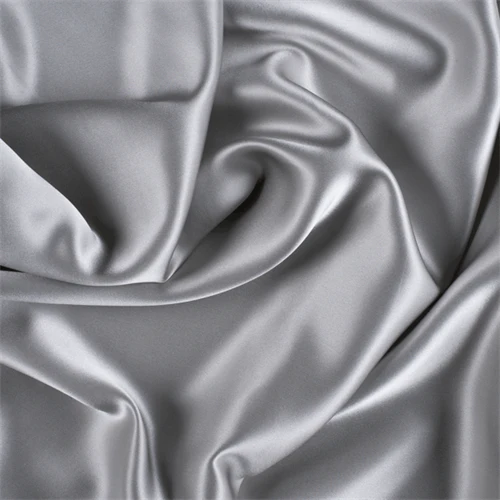 Runway Silks Light Gray Silk Charmeuse Fabric - Reorderable