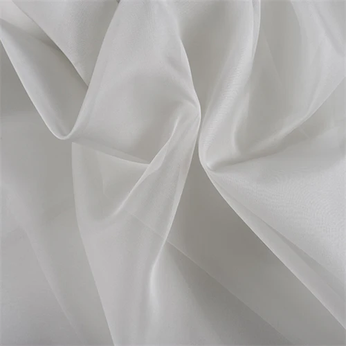 Runway Silks Light Gray Silk Organza Fabric - Reorderable