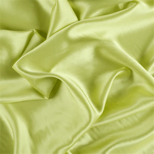 Runway Silks Light Lime Silk Charmeuse Fabric - Reorderable
