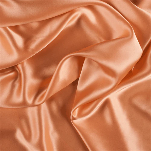 Runway Silks Light Orange Silk Charmeuse Fabric - Reorderable