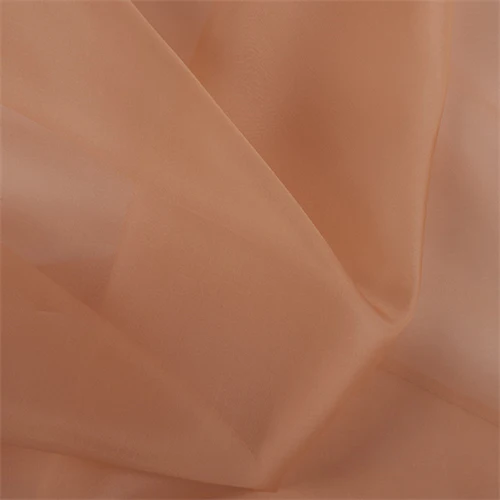 Runway Silks Light Orange Silk Organza Fabric - Reorderable