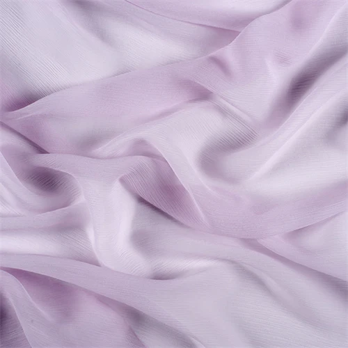 Runway Silks Light Orchid Crinkled Silk Chiffon Fabric - Reorderable
