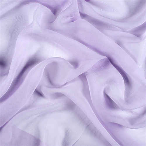 Runway Silks Lilac Crinkled Silk Chiffon Fabric - Reorderable