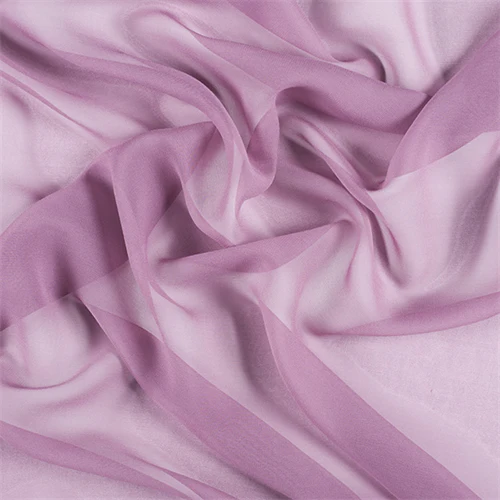 Runway Silks Mauve Silk Chiffon Fabric - Reorderable