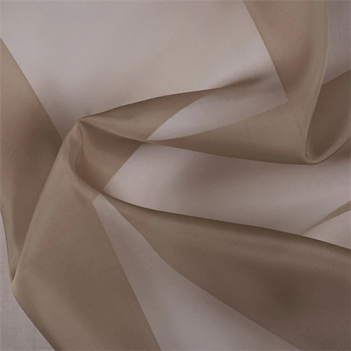 Runway Silks Mocha Silk Organza Fabric - Reorderable