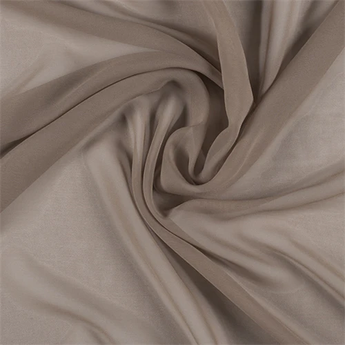 Runway Silks Mocha Wide Silk Chiffon Fabric - Reorderable