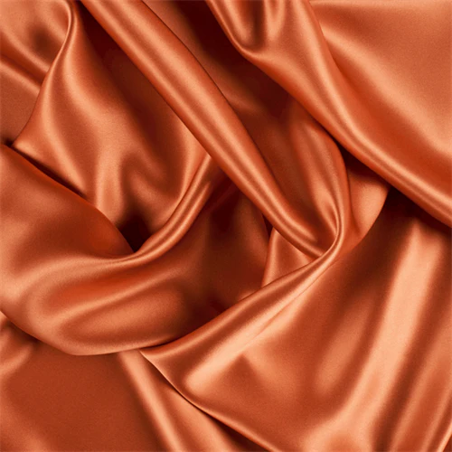Runway Silks Orange Stretch Silk Charmeuse Fabric - Reorderable