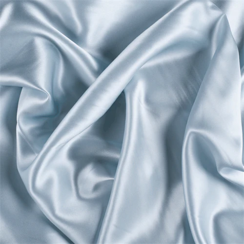 Runway Silks Pale Blue Stretch Silk Charmeuse Fabric - Reorderable