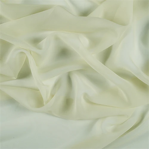 Runway Silks Pale Green Wide Silk Chiffon Fabric - Reorderable