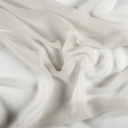 Runway Silks Pale Sage Crinkled Silk Chiffon Fabric - Reorderable