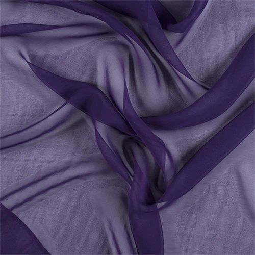 Runway Silks Purple Silk Chiffon Fabric - Reorderable