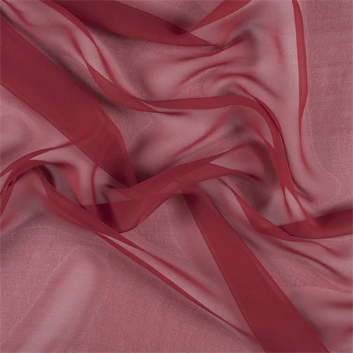 Runway Silks Red Wide Silk Chiffon Fabric - Reorderable