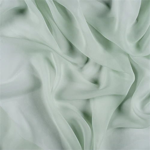 Runway Silks Sage Wide Silk Chiffon Fabric - Reorderable