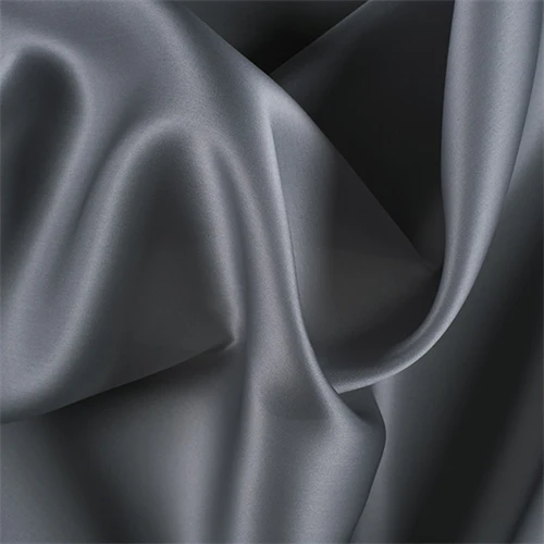 Runway Silks Silver Gray Silk Satin Organza Fabric - Reorderable