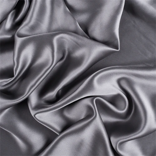 Runway Silks Silver Gray Stretch Silk Charmeuse Fabric - Reorderable