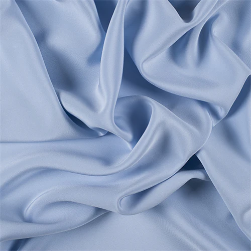 Runway Silks Sky Blue 4 Ply Silk Crepe Fabric - Reorderable