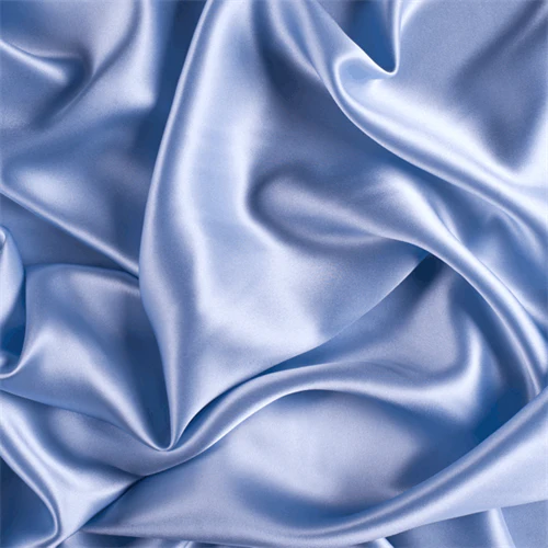 Runway Silks Sky Blue Silk Charmeuse Fabric - Reorderable
