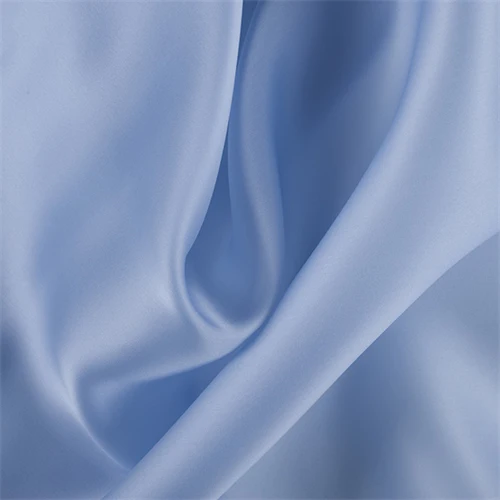 Runway Silks Sky Blue Silk Satin Organza Fabric - Reorderable