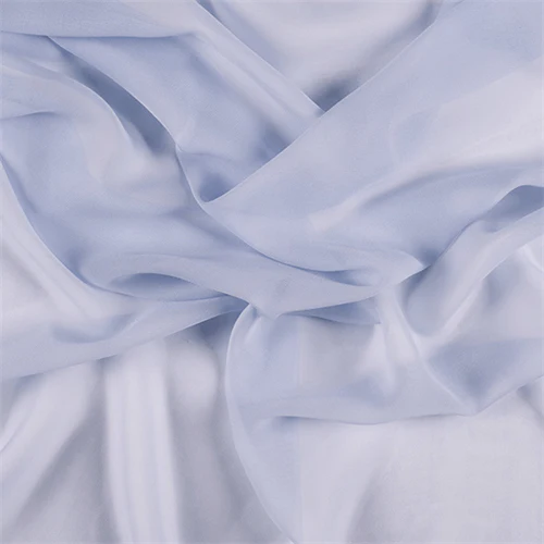 Runway Silks Steel Blue Silk Chiffon Fabric - Reorderable