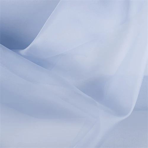 Runway Silks Steel Blue Silk Organza Fabric - Reorderable