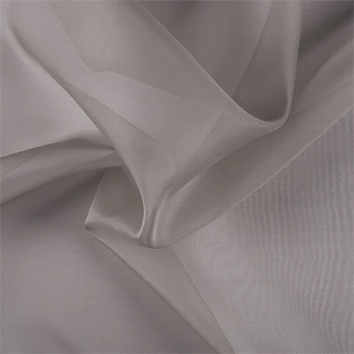 Runway Silks Taupe Silk Organza Fabric - Reorderable