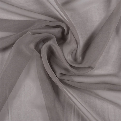 Runway Silks Taupe Wide Silk Chiffon Fabric - Reorderable