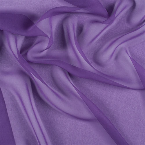 Runway Silks Violet Wide Silk Chiffon Fabric - Reorderable