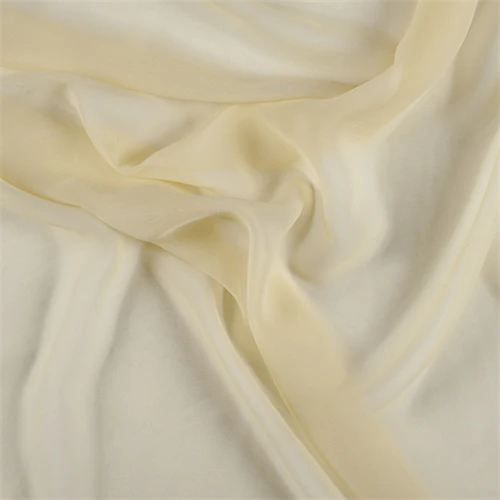 Runway Silks Yellow Silk Chiffon Fabric - Reorderable