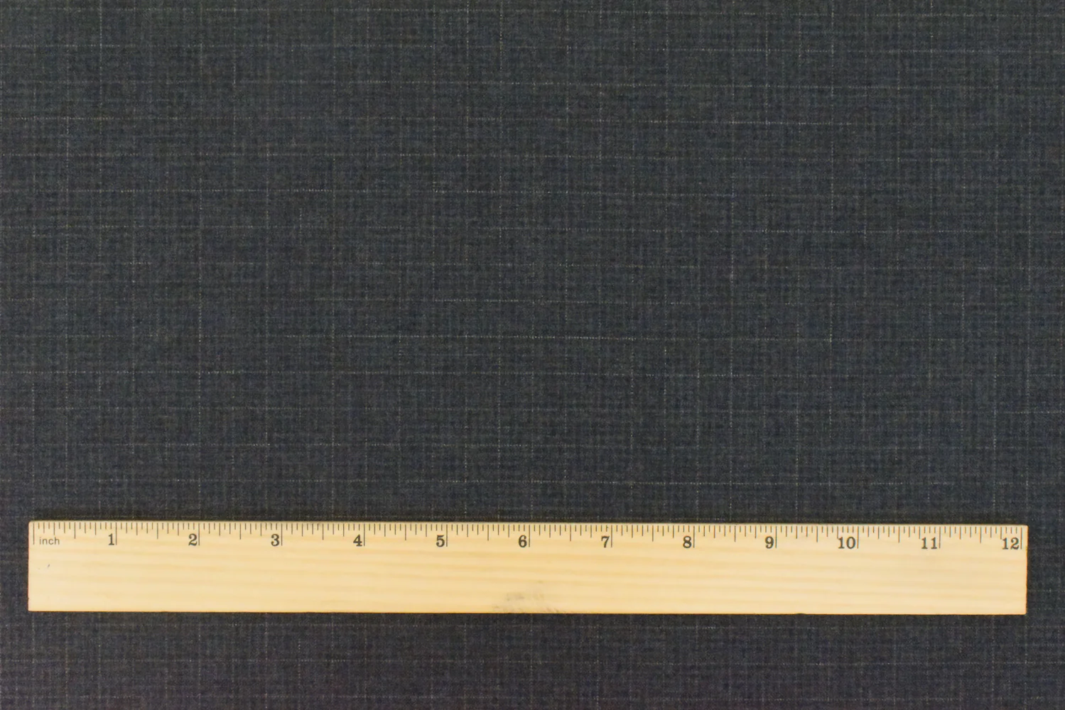 Shadow Gray-Blue-Gray Faded Check Wool-Poly Woven Suiting Fabric - Image 5