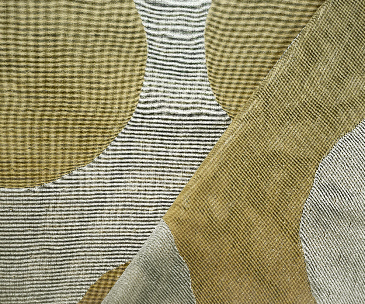 Silver/Beige Dot Jacquard Home Decorating Fabric - Image 2
