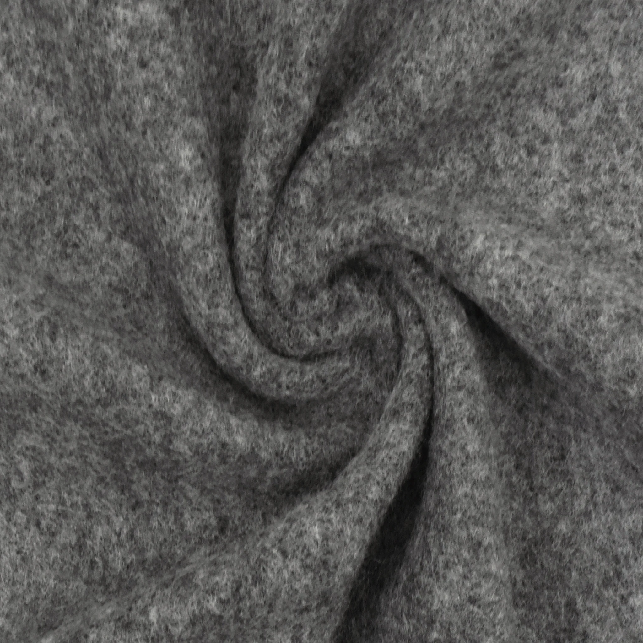 Soft Gray-Fog Star Printed Brushed Stretch Jersey Sweater Knit Fabric - Image 3