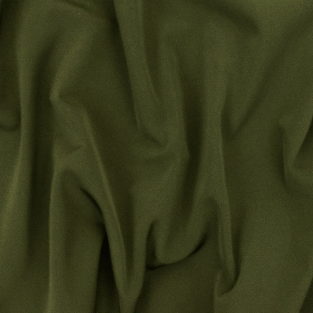 Stark Olive Solid Polyester Microfiber Taffeta Woven Fabric - Image 2