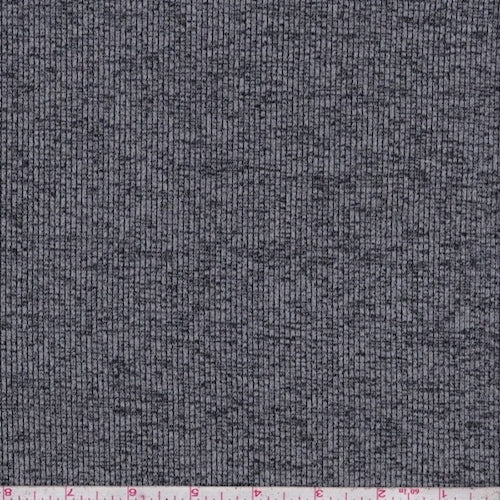 Stone/Slate Specked Rib Knit Fabric