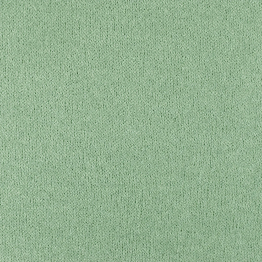 Sugar Cream Green-White Texture Stretch Poly Jersey Knit Fabric - Image 3