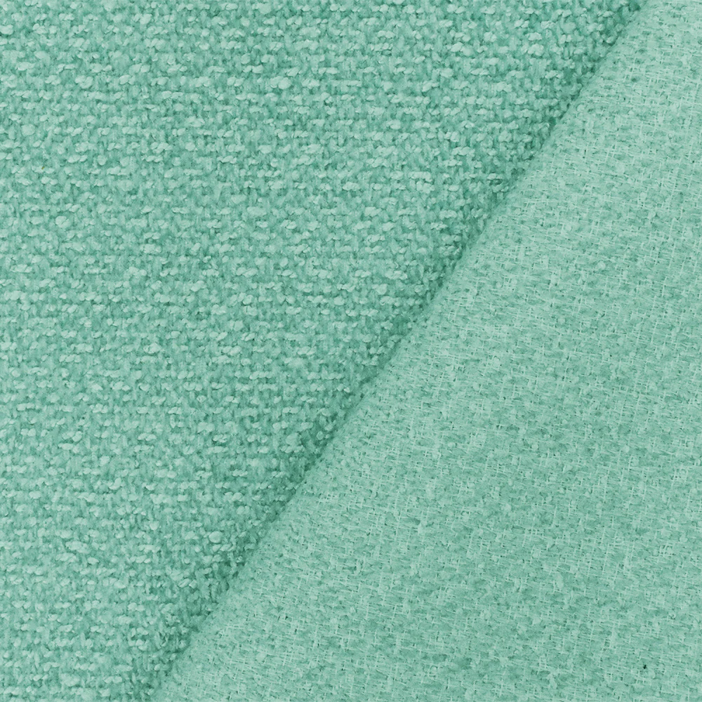 Teal Texture Poly Nylon Chenille Dobby Woven Home Decorating Fabric - Image 3