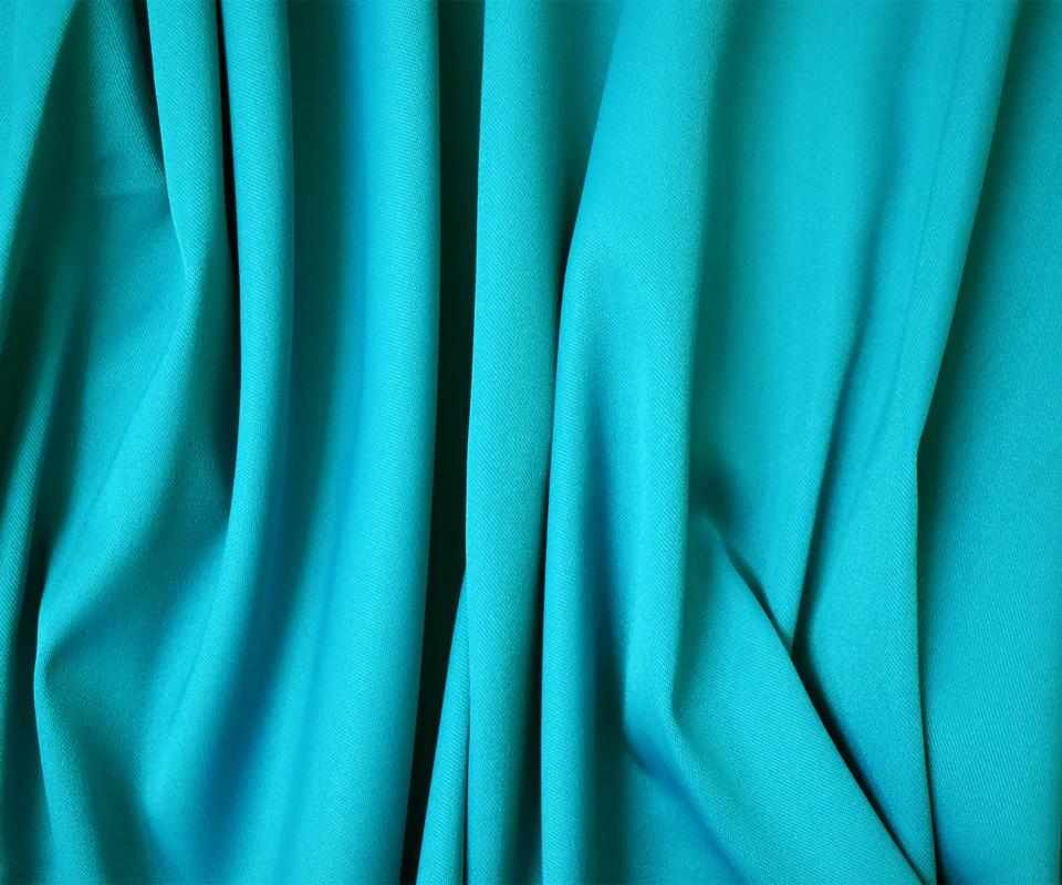 Turquoise Poly Spandex Stretch Solid Stretch Lamour Woven Fabric - Image 3