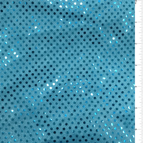 Turquoiuse Sequin Knit Fabric - Reorderable