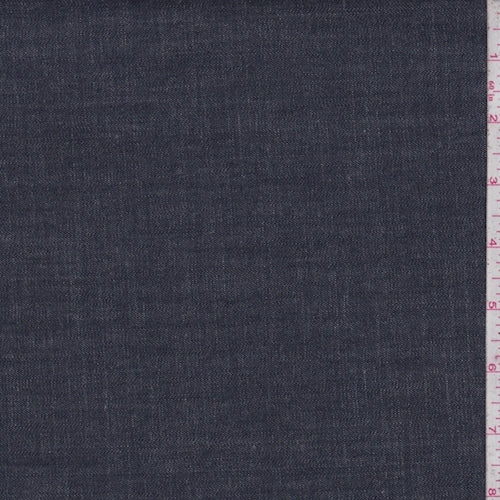 Vintage Deep Blue Cross Hatch Denim Fabric