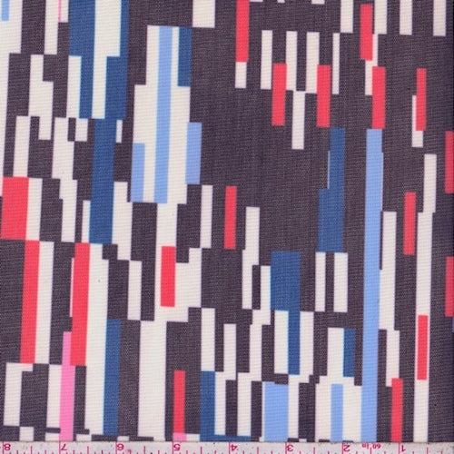 Violet/Red Multi Pixel Power Mesh Fabric