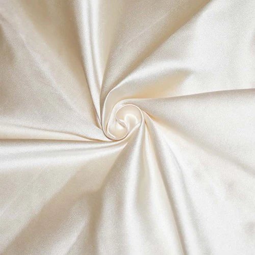 Whisper Beige Famous Designer Silk Blend Bridal Satin Fabric